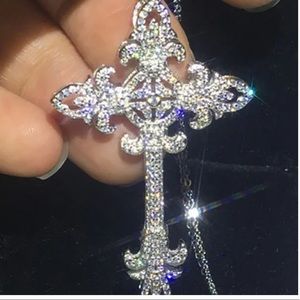 Gorgeous High Quality New Crystal Cross Necklace